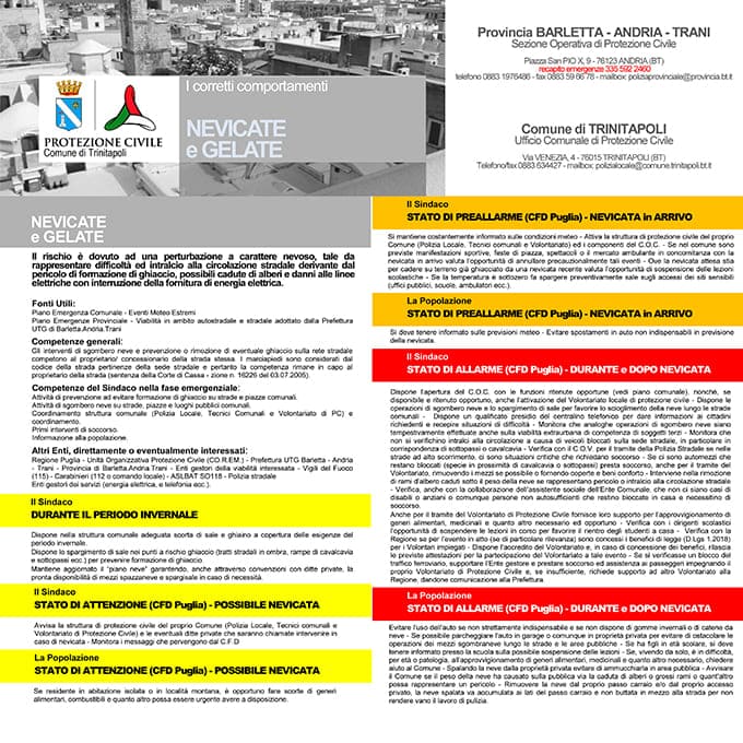 cronaca protezione civile neve