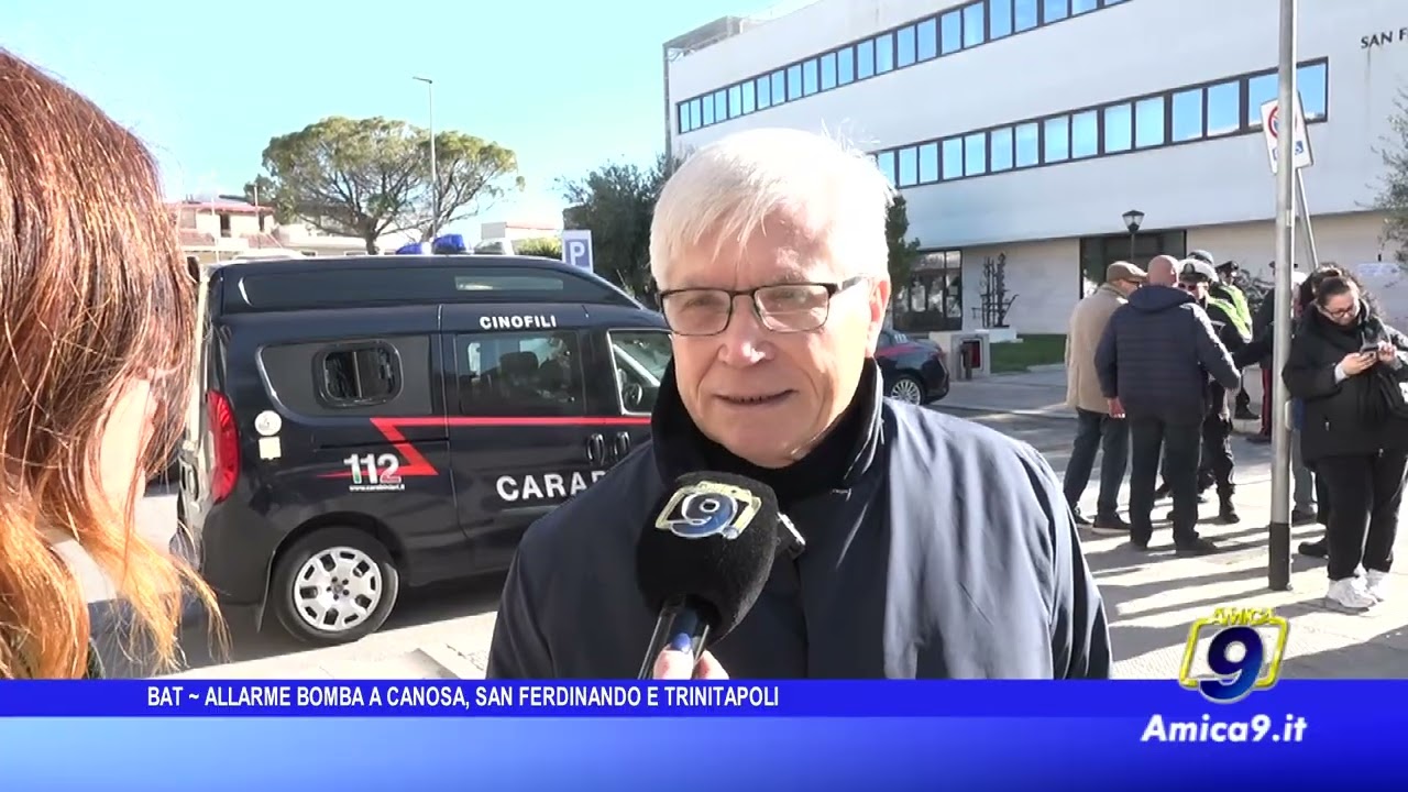 Allarme bomba in tre città della BAT: evacuazioni a Canosa di Puglia, San Ferdinando e Trinitapoli