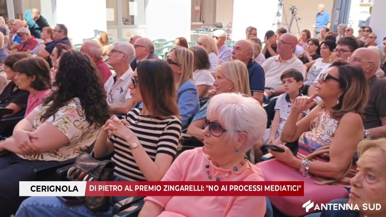 Cerignola, Di Pietro al Premio Zingarelli: “No ai processi mediatici”