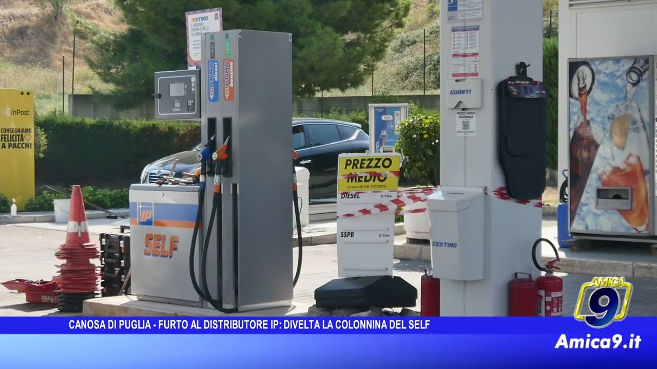 Canosa di Puglia, furto al distributore IP: divelta la colonnina del self service