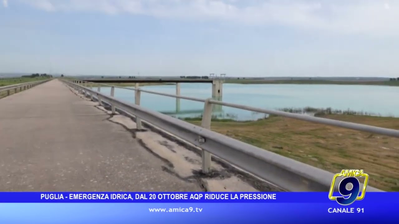 Emergenza idrica in Puglia: dal 20 ottobre, AQP ridurrà la pressione dell’acqua