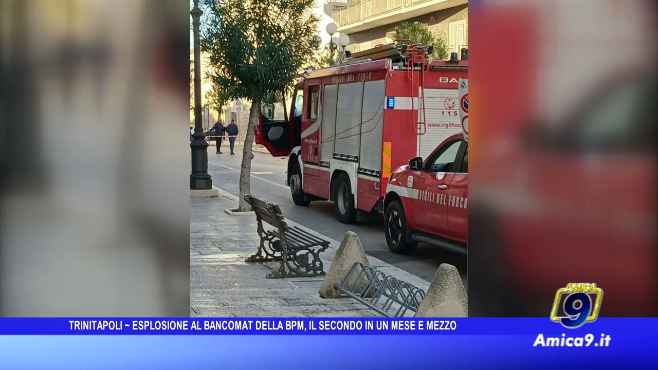 Esplosione allo sportello ATM della BPM di Trinitapoli, il secondo in un mese e mezzo