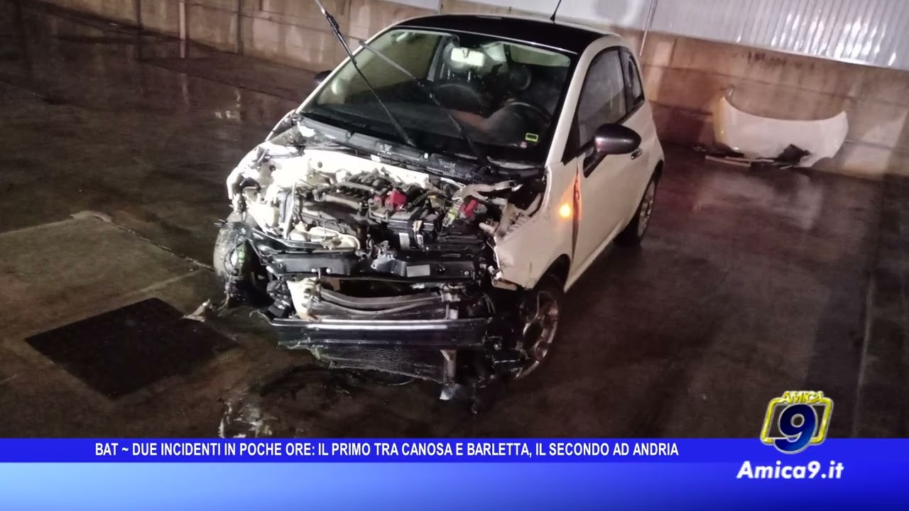 Due incidenti in poche ore: uno tra Canosa di Puglia e Barletta, l’altro ad Andria