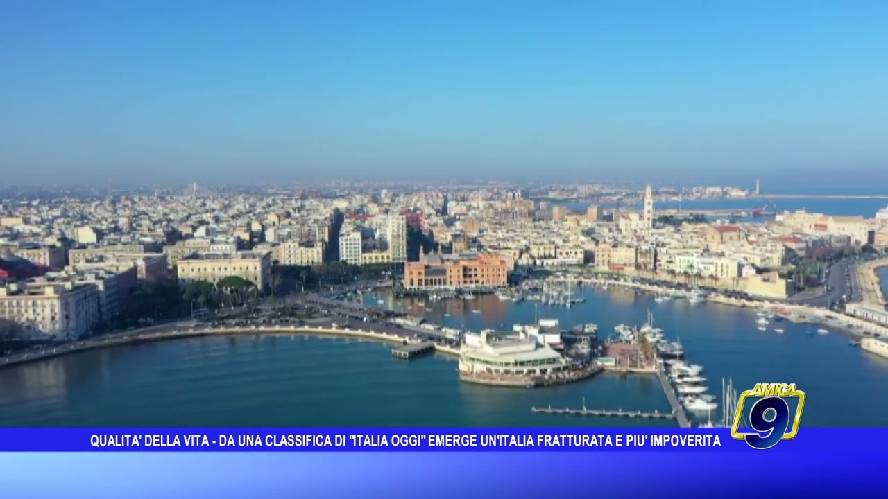 Classifica di Italia Oggi sulla qualità della vita: la provincia BAT all’88° posto