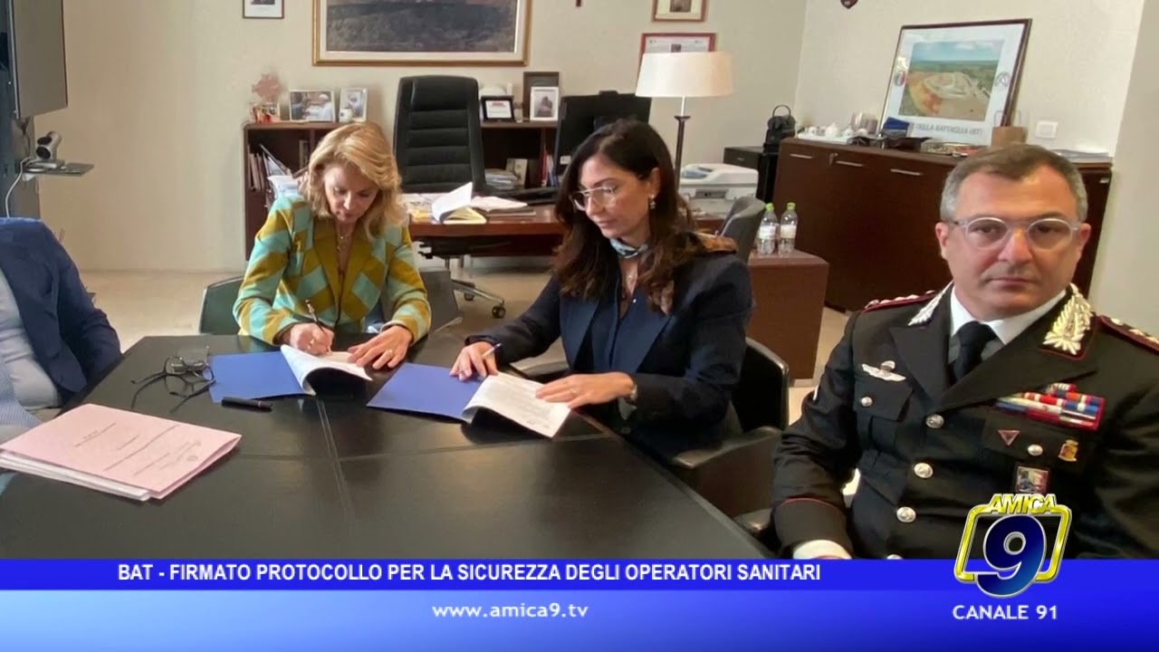 Sicurezza nelle strutture sanitarie della BAT: sottoscritto in Prefettura un protocollo operativo