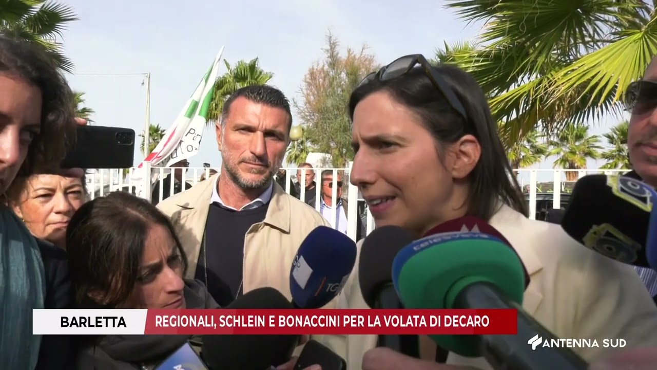 Schlein e Bonaccini a Barletta a supporto dei candidati del Partito Democratico