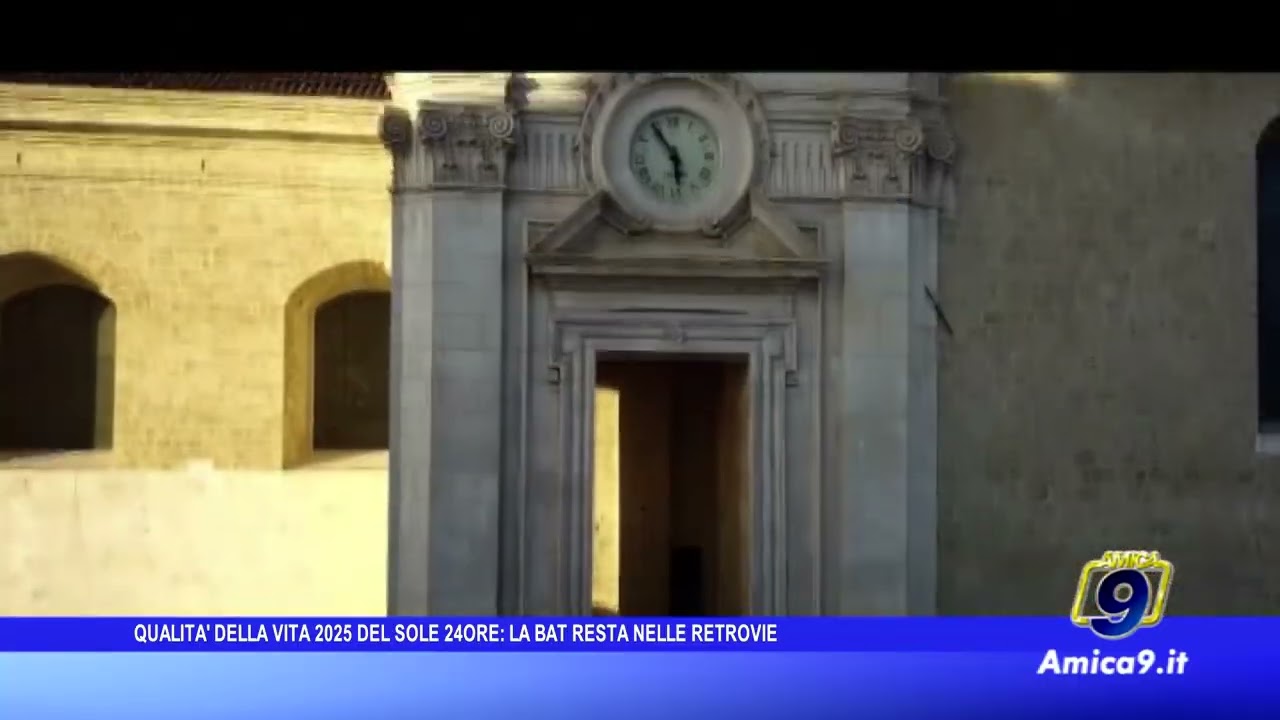 Rapporto sulla qualità della vita 2025 del Sole 24 Ore: la BAT resta nelle retrovie