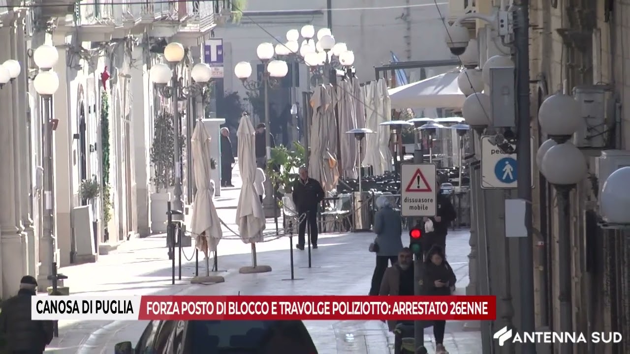 Canosa di Puglia, 26enne arrestato dopo aver investito un agente forzando un posto di blocco